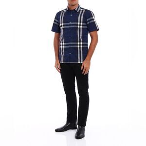 Burberry Brit Nelson Check Pattern Short Sleeve Button